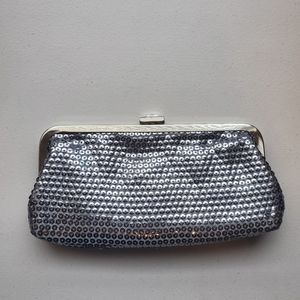 Aldo Silver Sequin Clutch